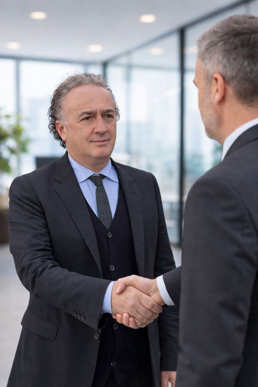 Danilo Bondavalli in consulenza con un cliente nello studio di Modena